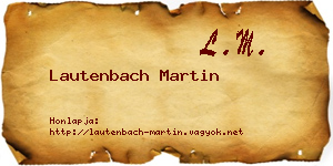 Lautenbach Martin névjegykártya