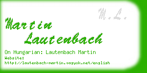 martin lautenbach business card